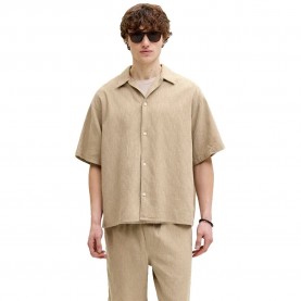 Риза с къс ръкав Jack & jones Montauk Wavy Texture short sleeve shirt - Beige (Crockery) риза,с,къс,ръкав,дамски,ризи,мъжки,ризи,jack,&,jones,montauk,wavy,texture,short,sleeve,shirt,beige,(crockery)