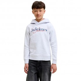Суичър Jack & jones Tom hoodie - White (White Melange) суичър,детски,блузи,jack,&,jones,tom,hoodie,white,(white,melange)