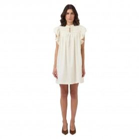 рокля,дамски,поли,и,рокли,yas,lura,short,sleeve,dress,beige,(pristine)