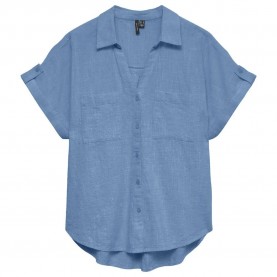 Риза с къс ръкав Vero moda Thilde short sleeve shirt - Blue (Allure / Snow White) риза,с,къс,ръкав,дамски,ризи,мъжки,ризи,vero,moda,thilde,short,sleeve,shirt,blue,(allure,snow,white)