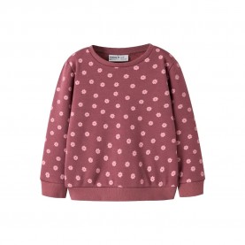 Поларена блуза Name it Davina Fleece sweatshirt - Pink (Wild Ginger / With Lilas Flowers) поларена,блуза,детски,блузи,name,it,davina,fleece,sweatshirt,pink,(wild,ginger,with,lilas,flowers)