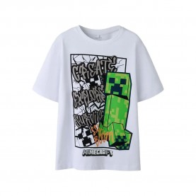 Тениска Name it Mase Minecraft short sleeve T-shirt - White (Bright White) тениска,мъжки,тениски,дамски,тениски,name,it,mase,minecraft,short,sleeve,t,shirt,white,(bright,white)