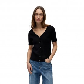 жилетка,мъжки,пуловери,дамски,пуловери,object,kelly,v,neck,knit,cardigan,black,(black)