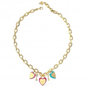 бижутерия,guess,all,you,need,is,love,necklace,golden,(gold)