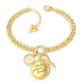 бижутерия,guess,wonderpassionfreedom,bracelet,golden,(gold)