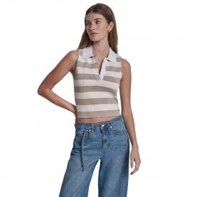 дамски,блузи,с,яка,мъжки,блузи,с,яка,dkny,dw7000661,sleeveless,polo,beige,(pebble,lemonlight)