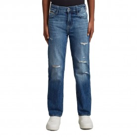 Дънки G-Star Victoria Destroy Straight Fit jeans - Blue (Medium Aged) дънки,мъжки,панталони,дамски,панталони,g,star,victoria,destroy,straight,fit,jeans,blue,(medium,aged)