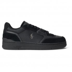 Маратонки Polo Ralph Lauren Open Masters Leather trainers - Black (Black / Grey) маратонки,мъжки,маратонки,дамски,маратонки,polo,ralph,lauren,open,masters,leather,trainers,black,(black,grey)