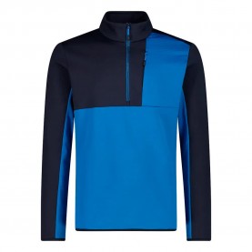 Блуза CMP 34E4077 half zip sweatshirt - Blue (Zaffiro) блуза,мъжки,пуловери,cmp,34e4077,half,zip,sweatshirt,blue,(zaffiro)