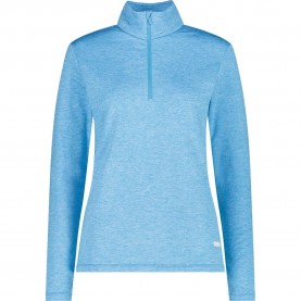 Блуза CMP 34L3826 half zip sweatshirt - Blue (Caribe Melange) блуза,дамски,блузи,cmp,34l3826,half,zip,sweatshirt,blue,(caribe,melange)