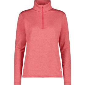 Блуза CMP 34L3826 half zip sweatshirt - Pink (Dark Corallo Melange) блуза,дамски,блузи,cmp,34l3826,half,zip,sweatshirt,pink,(dark,corallo,melange)