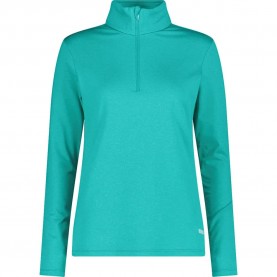 Блуза CMP 34L3826 half zip sweatshirt - Green (Emerald Melange) блуза,дамски,блузи,cmp,34l3826,half,zip,sweatshirt,green,(emerald,melange)