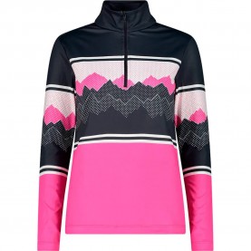 Блуза CMP 34L4216 half zip sweatshirt - Pink (Festival / Antracite) блуза,дамски,блузи,cmp,34l4216,half,zip,sweatshirt,pink,(festival,antracite)