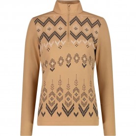 Блуза CMP 34L4236 half zip sweatshirt - Beige (Sesame) блуза,дамски,блузи,cmp,34l4236,half,zip,sweatshirt,beige,(sesame)