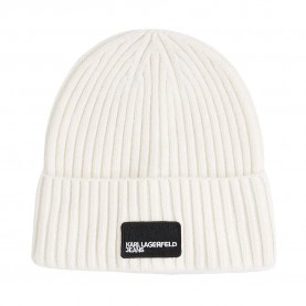 Дънки Karl lagerfeld jeans A3W33111 Turned Up beanie - White (Off White) дънки,всички,шапки,karl,lagerfeld,jeans,a3w33111,turned,up,beanie,white,(off,white)