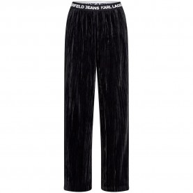 Анцуг Karl lagerfeld jeans A4W10135 Wide Leg sweat pants - Black (Black) анцуг,мъжки,панталони,дамски,панталони,karl,lagerfeld,jeans,a4w10135,wide,leg,sweat,pants,black,(black)