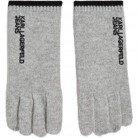 Дънки Karl lagerfeld jeans A4W33090 gloves - Grey (Light Grey Melange) дънки,ръкавици,шапки,и,шалове,karl,lagerfeld,jeans,a4w33090,gloves,grey,(light,grey,melange)