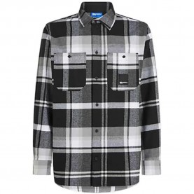 Риза с дълъг ръкав Karl lagerfeld jeans B1M16010 long sleeve shirt - Black / Grey (Black / White) риза,с,дълъг,ръкав,дамски,ризи,мъжки,ризи,karl,lagerfeld,jeans,b1m16010,long,sleeve,shirt,black,grey,(black,white)