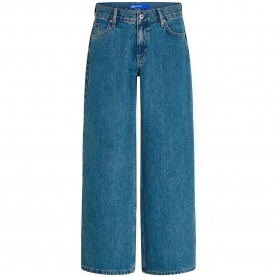 Дънки Karl lagerfeld jeans B1W10079 Wide Leg low waist jeans - Blue (Mid Marble Blue) дънки,мъжки,панталони,дамски,панталони,karl,lagerfeld,jeans,b1w10079,wide,leg,low,waist,jeans,blue,(mid,marble,blue)