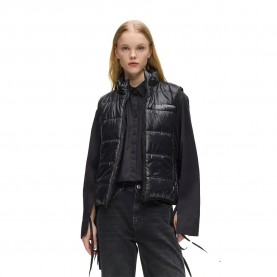 Елек Karl lagerfeld jeans B1W15044 Reversible vest - Black (Black) елек,дамски,жилетки,karl,lagerfeld,jeans,b1w15044,reversible,vest,black,(black)