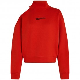 Блуза Karl lagerfeld jeans B1W20043 sweatshirt - Red (Pompeian Red) блуза,дамски,блузи,karl,lagerfeld,jeans,b1w20043,sweatshirt,red,(pompeian,red)