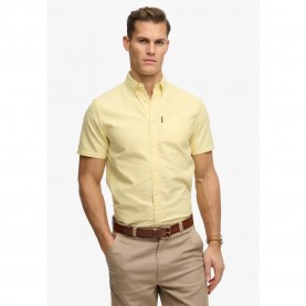 Риза с къс ръкав Superdry Essentials Oxford short sleeve shirt - Yellow (Lemon Chambray) риза,с,къс,ръкав,дамски,ризи,мъжки,ризи,superdry,essentials,oxford,short,sleeve,shirt,yellow,(lemon,chambray)
