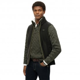 потник,мъжки,жилетки,superdry,estate,fleece,vest,black,(black)
