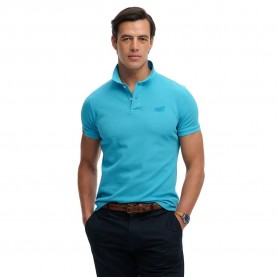 Superdry Vint Destroy short sleeve polo - Blue (Dano Blue) дамски,блузи,с,яка,мъжки,блузи,с,яка,superdry,vint,destroy,short,sleeve,polo,blue,(dano,blue)