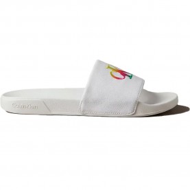 Calvin klein HM0HM02344 slides - White (Triple Bright White) мъжки,джапанки,и,чехли,дамски,сандали,и,чехли,calvin,klein,hm0hm02344,slides,white,(triple,bright,white)