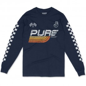 Тениска Pure racer Checkers Basic 2 long sleeve T-shirt - Blue (Blue Navy) тениска,мъжки,тениски,дамски,тениски,pure,racer,checkers,basic,2,long,sleeve,t,shirt,blue,(blue,navy)