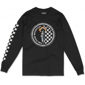 Тениска Pure racer Circle Checkers long sleeve T-shirt - Black (Black) тениска,мъжки,тениски,дамски,тениски,pure,racer,circle,checkers,long,sleeve,t,shirt,black,(black)