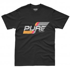 Тениска Pure racer Flag Logo Basic short sleeve T-shirt - Black (Black) тениска,мъжки,тениски,дамски,тениски,pure,racer,flag,logo,basic,short,sleeve,t,shirt,black,(black)