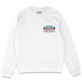 Блуза Pure racer Flag Patch sweatshirt - White (White) блуза,мъжки,пуловери,pure,racer,flag,patch,sweatshirt,white,(white)