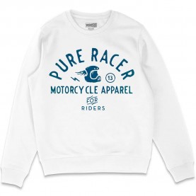 Блуза Pure racer Helmet Blue sweatshirt - White (White) блуза,мъжки,пуловери,pure,racer,helmet,blue,sweatshirt,white,(white)