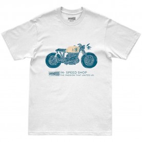Тениска Pure racer Moto Boxer short sleeve T-shirt - White (White) тениска,мъжки,тениски,дамски,тениски,pure,racer,moto,boxer,short,sleeve,t,shirt,white,(white)