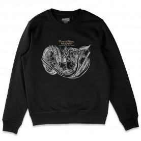 Блуза Pure racer Moto Draw 2 sweatshirt - Black (Black) блуза,мъжки,пуловери,pure,racer,moto,draw,2,sweatshirt,black,(black)
