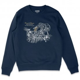 Блуза Pure racer Moto Draw 3 sweatshirt - Blue (Blue Navy) блуза,мъжки,пуловери,pure,racer,moto,draw,3,sweatshirt,blue,(blue,navy)