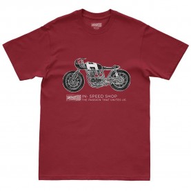 Тениска Pure racer Moto Japan short sleeve T-shirt - Red (Burgundy) тениска,мъжки,тениски,дамски,тениски,pure,racer,moto,japan,short,sleeve,t,shirt,red,(burgundy)
