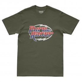 Тениска Pure racer Racing Logo short sleeve T-shirt - Green (Khaki) тениска,мъжки,тениски,дамски,тениски,pure,racer,racing,logo,short,sleeve,t,shirt,green,(khaki)
