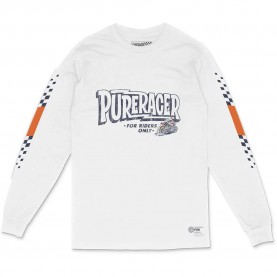 Тениска Pure racer Road To Success long sleeve T-shirt - White (White) тениска,мъжки,тениски,дамски,тениски,pure,racer,road,to,success,long,sleeve,t,shirt,white,(white)
