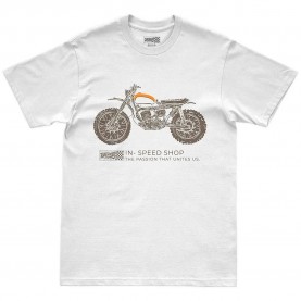 Тениска Pure racer Scrambler Enthusiast short sleeve T-shirt - White (White) тениска,мъжки,тениски,дамски,тениски,pure,racer,scrambler,enthusiast,short,sleeve,t,shirt,white,(white)