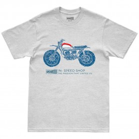 Тениска Pure racer Scrambler Enthusiast short sleeve T-shirt - Grey (Cream Heather) тениска,мъжки,тениски,дамски,тениски,pure,racer,scrambler,enthusiast,short,sleeve,t,shirt,grey,(cream,heather)