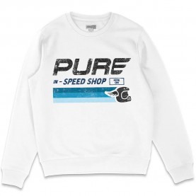 Блуза Pure racer Tri Stripe sweatshirt - White (White) блуза,мъжки,пуловери,pure,racer,tri,stripe,sweatshirt,white,(white)