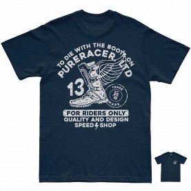тениска,мъжки,тениски,дамски,тениски,pure,racer,with,the,boots,short,sleeve,t,shirt,blue,(blue,navy)