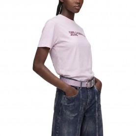 Тениска Karl lagerfeld jeans A1W17005 short sleeve T-shirt - Pink (Lilac Snow) тениска,мъжки,тениски,дамски,тениски,karl,lagerfeld,jeans,a1w17005,short,sleeve,t,shirt,pink,(lilac,snow)