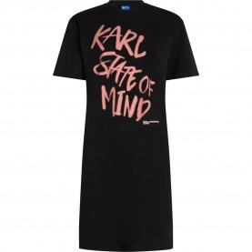 Рокля Karl lagerfeld jeans B3W13011 short sleeve short dress - Black (Black) рокля,дамски,поли,и,рокли,karl,lagerfeld,jeans,b3w13011,short,sleeve,short,dress,black,(black)
