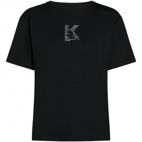 Тениска Karl lagerfeld jeans B3W17018 short sleeve T-shirt - Black (Black) тениска,мъжки,тениски,дамски,тениски,karl,lagerfeld,jeans,b3w17018,short,sleeve,t,shirt,black,(black)