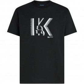 Тениска Karl lagerfeld jeans B4M17026 short sleeve T-shirt - Black (Black) тениска,мъжки,тениски,дамски,тениски,karl,lagerfeld,jeans,b4m17026,short,sleeve,t,shirt,black,(black)