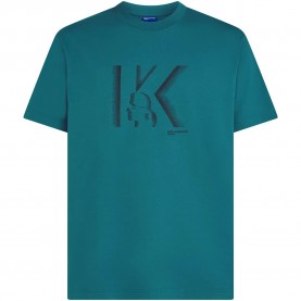 Тениска Karl lagerfeld jeans B4M17026 short sleeve T-shirt - Blue (Mallard Blue) тениска,мъжки,тениски,дамски,тениски,karl,lagerfeld,jeans,b4m17026,short,sleeve,t,shirt,blue,(mallard,blue)