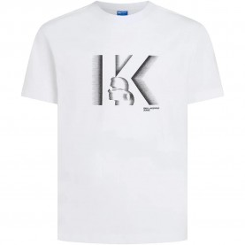 Тениска Karl lagerfeld jeans B4M17026 short sleeve T-shirt - White (White) тениска,мъжки,тениски,дамски,тениски,karl,lagerfeld,jeans,b4m17026,short,sleeve,t,shirt,white,(white)